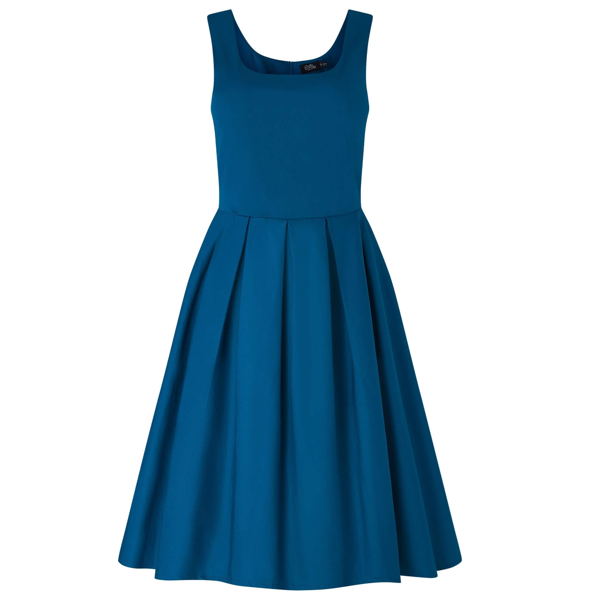 modre retro šaty