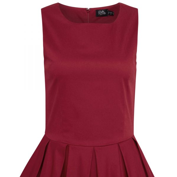 bordové retro šaty burgundy
