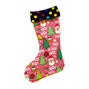 Vianočná retro ponožka Ho, Ho, Ho